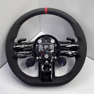 Volant en cuir pour <span class=keywords><strong>Mercedes</strong></span> Benz AMG GT GT C190 W205 C205 W166 X167 W177 W290 W217 W222 S63 G63 GT63 GTS GTR X190 X290 - Product Image 5