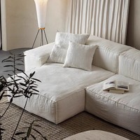 Canapé d'angle modulaire en tissu, style moderne et luxueux, pour salon, mobilier d'intérieur, nouveau modèle