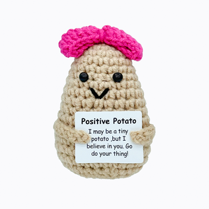 Poupée pomme de terre au crochet faite à la main, douce, thème plantes/légumes/fleurs de dessin animé, vente chaude, cadeau parfait pour les travaux manuels textiles - Product Image 3