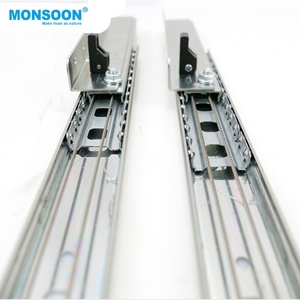 Glissières de tiroir coulissantes à montage sous plan robustes, en acier laminé à froid moderne, certifiées SGS pour appartement, hôtel, salon, cuisine - Product Image 4