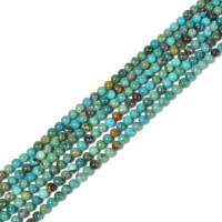 Perles de pierre turquoise bleu-vert naturelles YMJ du Hubei, 4 mm, 6 mm, 8 mm, 10 mm, lisses et rondes, certifiées GIC, pour la fabrication de bijoux