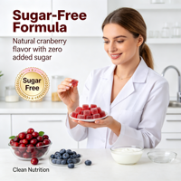 Gummies vaginales probiotiques et prébiotiques pour femmes OEM, favorisent l'équilibre de la flore vaginale et intestinale, santé féminine, bien-être quotidien