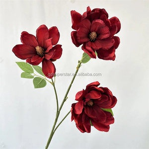 Fleur artificielle en soie de <span class=keywords><strong>magnolia</strong></span> à 3 branches E-1120 pour la décoration de mariage, de la maison et du bureau - Vente en gros - Product Image 6