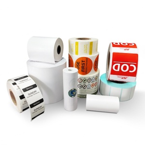 Impression d'étiquettes d'expédition personnalisées avec logo, autocollants pour bordereaux de colis, rouleaux d'étiquettes thermiques directes avec ligne de perforation - Product Image 2
