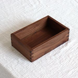 Caja de almacenamiento de madera con tapa de vidrio, estructura de mortaja y tenón, para joyería y uso doméstico - Product Image 4
