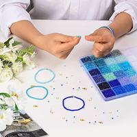 10000 pièces 24 couleurs 3mm petites perles de verre Kit Morandi couleur Bracelet faisant adultes enfants bricolage perles bijoux accessoires