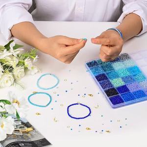10000 pièces 24 couleurs 3mm petites perles de verre <span class=keywords><strong>Kit</strong></span> Morandi couleur Bracelet faisant adultes enfants bricolage perles bijoux accessoires - Product Image 5