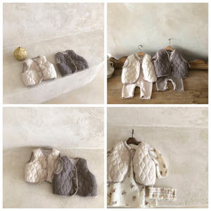 Gilet pour bébés vêtements d'extérieur automne hiver Clip coton gilet filles vestes <span class=keywords><strong>sans</strong></span> <span class=keywords><strong>manches</strong></span> <span class=keywords><strong>garçon</strong></span> fille haute qualité Vintage coton gilet veste - Product Image 2