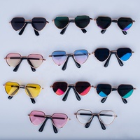 Lunettes de poupée éducatives en plastique faites à la main, motif étoile, pour l'artisanat des enfants