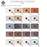 Napperon en vinyle PVC personnalisable effet cuir pour décoration de table de mariage et de table d'hôtel