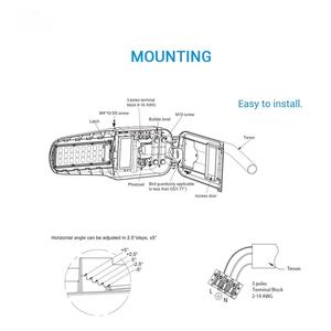 70W LED Road <b>Light</b>, Heavy-Duty Cast Aluminum Housing, IP66 Waterproof, Photocell <b>Sensor</b>, 5050 LEDs, Outdoor Street Lighting - Product Image 5