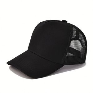 Men's and Women's Solid Color 5-Panel Polyester/Cotton Common Fabric Baseball Hat with 3D Embroidery Promotional - Product Image 1