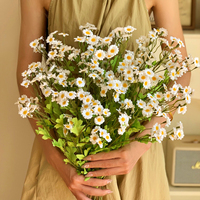 Fleur artificielle en soie réaliste, branche de camomille, arrangements floraux modernes, fleurs de mariage, arrangement floral artificiel