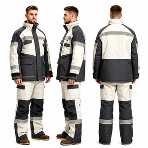 Ensemble de vêtements de travail industriels pétrochimiques pour l'industrie pétrolière et gazière, veste et pantalon réfléchissants de protection, genoux renforcés, uniforme d'entreprise - Product Image 2
