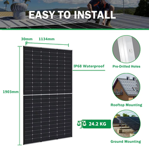 Huasun bifacial hjt nửa tế bào đôi kính 700W 710W 715W 720W mô-đun năng lượng mặt trời Himalaya G12 loạt bảng điều khiển năng lượng mặt trời 750W tấm pin mặt trời - Product Image 6
