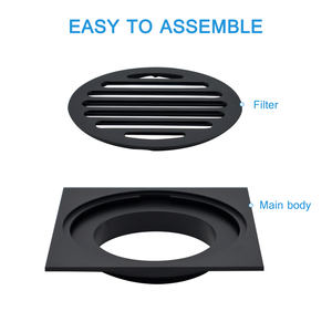 Modern Square Anti-Odor Concealed Brass Floor <b>Drain</b> for Bathroom <b>Shower</b> Accessories Brass Floor <b>Drain</b> - Product Image 4