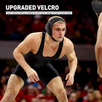 Casque de protection pour la lutte avec fermeture Velcro améliorée, sangle extensible et réglable, protection des oreilles pour l'entraînement au grappling