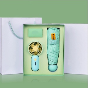 Fashionable and Exquisite Fan <b>Umbrella</b> Gift Set Mini Fan and <b>Umbrella</b> Best Choice for Gift - Product Image 1