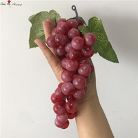 QSLH-S0406 Kunstmatige Druiven Real Touch Plastic Ecologisch Decor voor Vintage Bruiloft Halloween Kerstfeest Huisdecoratie