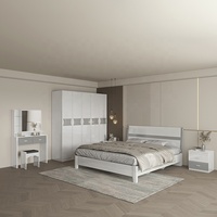 Ensemble de chambre à coucher complet de haute qualité pour la maison ensemble de meubles de chambre à coucher haute brillance reine 1500 mm cadre en bois ensemble de chambre à coucher reine