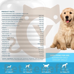 Compresse Masticabili Multifunzionali 10-in-1 per Cani e Gatti - Glucosamina, Olio di Pesce, Cardo Mariano - OEM/ODM Pet Benefit - Product Image 3