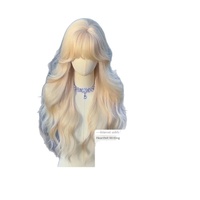 Perruque longue pour femme, style Lolita, blond platine, grandes boucles ondulées, origine Henan, non teintable, couleur claire, modèle JK complet
