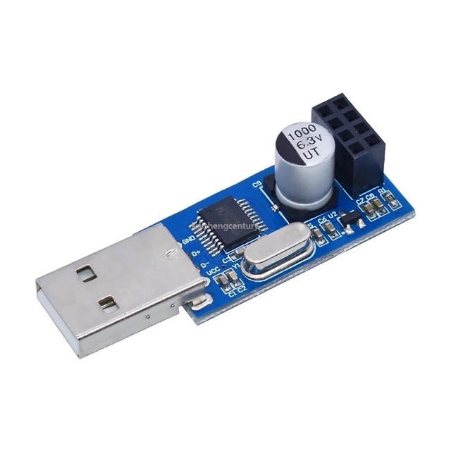 CH340 CH340T NRF24L01+ USB to Serial Port Adapter Board 2.4G Antenna NRF24L01 Wireless Module Wifi Transceiver