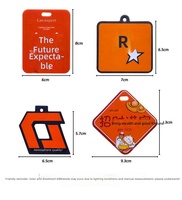 Désodorisant de voiture suspendu en papier imprimé sur mesure, carte parfumée longue durée motif anime et dessin animé, parfum de voiture pour rétroviseur