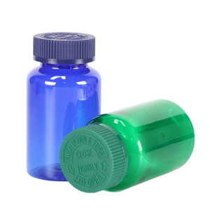 150ml Cápsulas Botella de plástico azul a prueba de niños, botella de medicina de píldora con tapa resistente a niños - Product Image 6