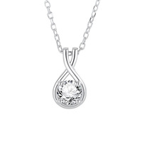 Collier Moissanite Light Encounter en Argent Sterling S925, Chaîne Géométrique Classique, Design Luxueux et Élégant, Pendentif Clavicule