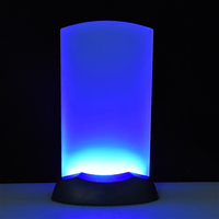 Conception spéciale acrylique vin spiritueux Laser graver logo peint couleur led menu couvre support table tente