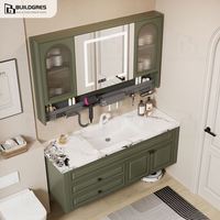 Buildgres-Ensemble de meuble de salle de bain élégant, meuble de salle de bain de style espagnol