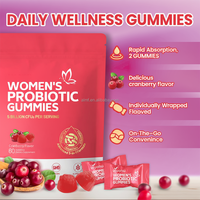Gummies Probiotiques pour Femmes Adultes 5 Milliards de UFC Saveur Canneberge Végétaliennes Sans OGM Sans Sucre 60 Unités Complément Alimentaire OEM ODM