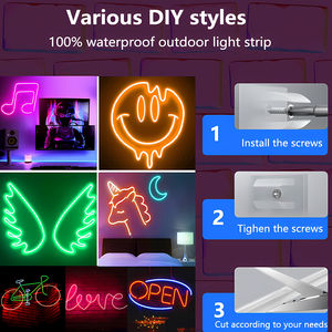 Tira de Luces LED RGB de 5 Metros, Luces de Silicona Flexibles a Prueba de Agua con Control Remoto por Aplicación, Decoración de Retroiluminación para Habitaciones - Product Image 4