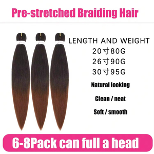Nuevo Producto: Cabello Sintético <span class=keywords><strong>de</strong></span> Fibra Química Suave para <span class=keywords><strong>Trenzas</strong></span>, Pre-Estirado, Estilo Africano, <span class=keywords><strong>Trenzas</strong></span> Desordenadas, Peluca Voluminosa - Product Image 4