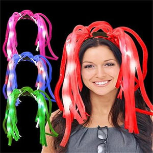 Nouveau LED Light up Party Dreads Glow in the Dark Bandeau LED Bandeau Clignotant Fête Multicolore pour Rave Carnival Neon Party - Product Image 3