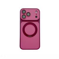 Étui de téléphone magnétique rotatif en métal avec anneau support pour iPhone 18 17 Pro Max 16 15 Plus, finition mate avec protection d'objectif