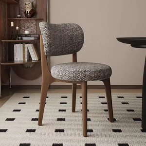 Silla de Comedor Moderna y Portátil, Acolchada con Lino, con Patas de Madera Maciza Resistentes, para Cocina, Comedor y Cafeterías - Product Image 2