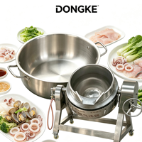 Marmite à gaz inclinable commerciale DONGKE en acier inoxydable pour la cuisson des fruits de mer