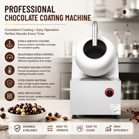 Machine de revêtement au chocolat électrique commerciale avec logo personnalisé, machine de revêtement au sucre pour cacahuètes