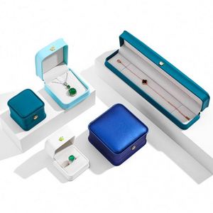 Caja de Regalo con Tapa Abatible de Cuero PU para Pulseras, Colgantes, Collares y Anillos, Caja de Empaque para Joyería - Product Image 1