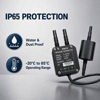 Transmisor de Presión de Viento PM19 4-20mA 24VDC, Sensor de Presión Diferencial de Aire de Alta Precisión 0.5% para Sistemas HVAC de Calderas, IP65