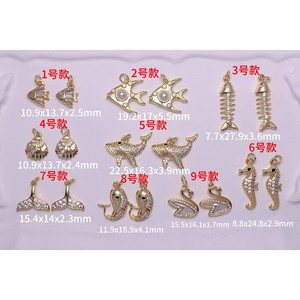 Pendentifs thématiques en forme d'animal, micro-inserts en cristal, accessoires de bijoux à faire soi-même, pour collier, bracelet, unisexe, usage quotidien - Product Image 3
