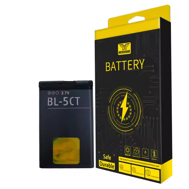 Rechargeable 1050mAh 3.7V Lithium Ion Battery BL-5CT for 5220/6303/6730/C3/C5/C6/3720-Double IC Protection 12 Mobile Phone