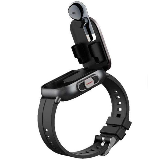 2026 Intelligent High School Student Smart Watch Earphone TWS BT Call 2-in-1 TFT Silica Gel Fashionable Square Health Sport