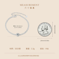 Vente chaude S925 Sterling Silver Fashion Round Moissanite Bracelet Moissanite Bracelet Tressé (Avec Certificat)