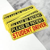 Autocollants personnalisés pour voiture d'apprentissage, résistants aux UV, imperméables, en vinyle PVC, autocollants de sécurité auto-adhésifs, étiquettes et panneaux pour pare-chocs