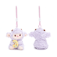 Mini porte-clés personnalisés en peluche en forme de mouton, fabricants de jouets en peluche, conception personnalisée en gros, porte-clés en peluche sur mesure