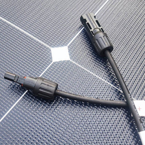 Panneau solaire flexible monocristallin 100W tout noir, 210 cellules grandes dimensions, module PV semi-flexible pour <span class=keywords><strong>toit</strong></span> <span class=keywords><strong>de</strong></span> camping-car, véhicule électrique, caravane - Product Image 5