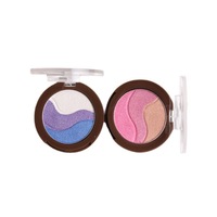 Palette de fards à paupières trois couleurs OEM transfrontalière à marque privée, tons terreux, longue tenue, anti-bavures, finition nacrée et métallique